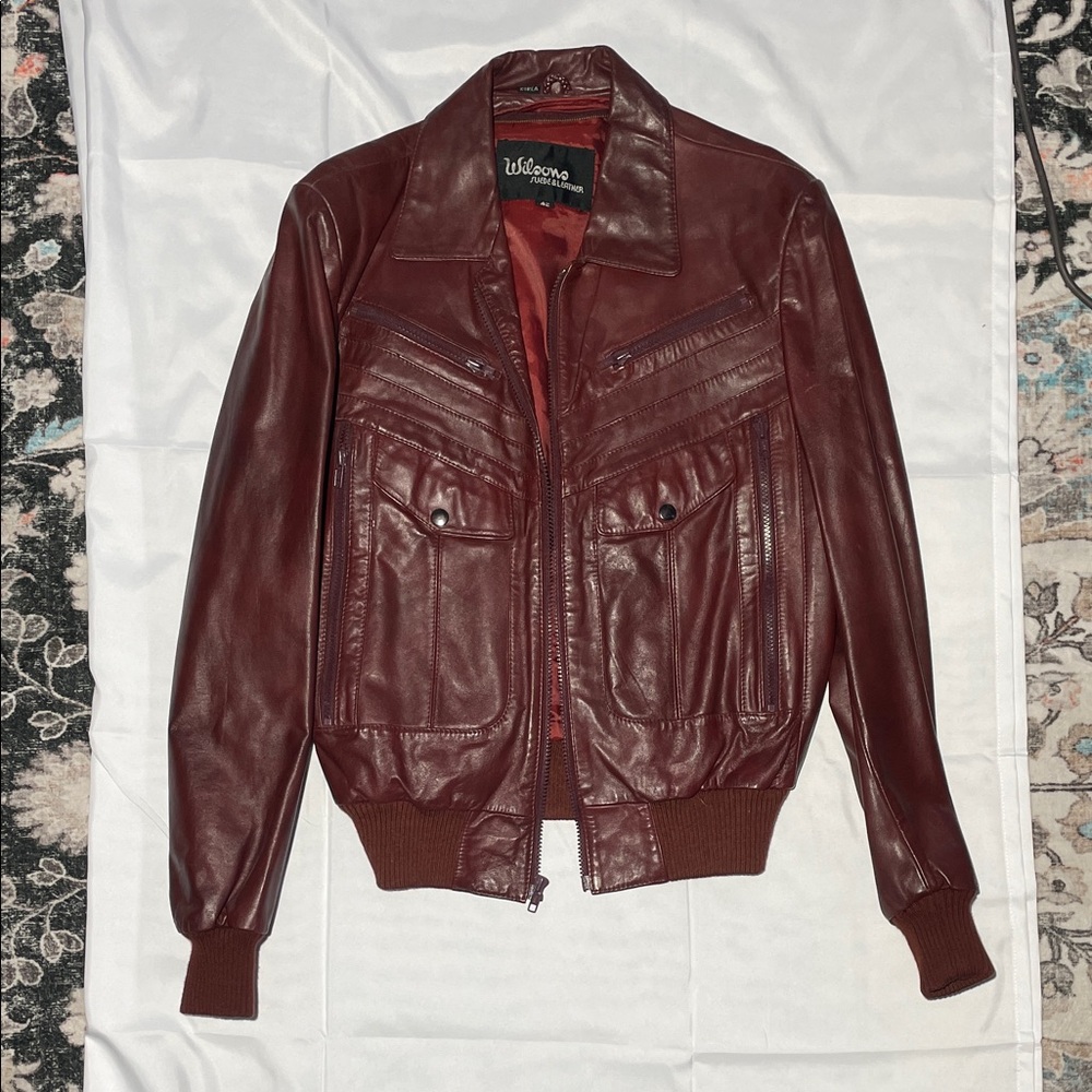 Wilsons Leather Men's Rich Brown Bomber Jacket